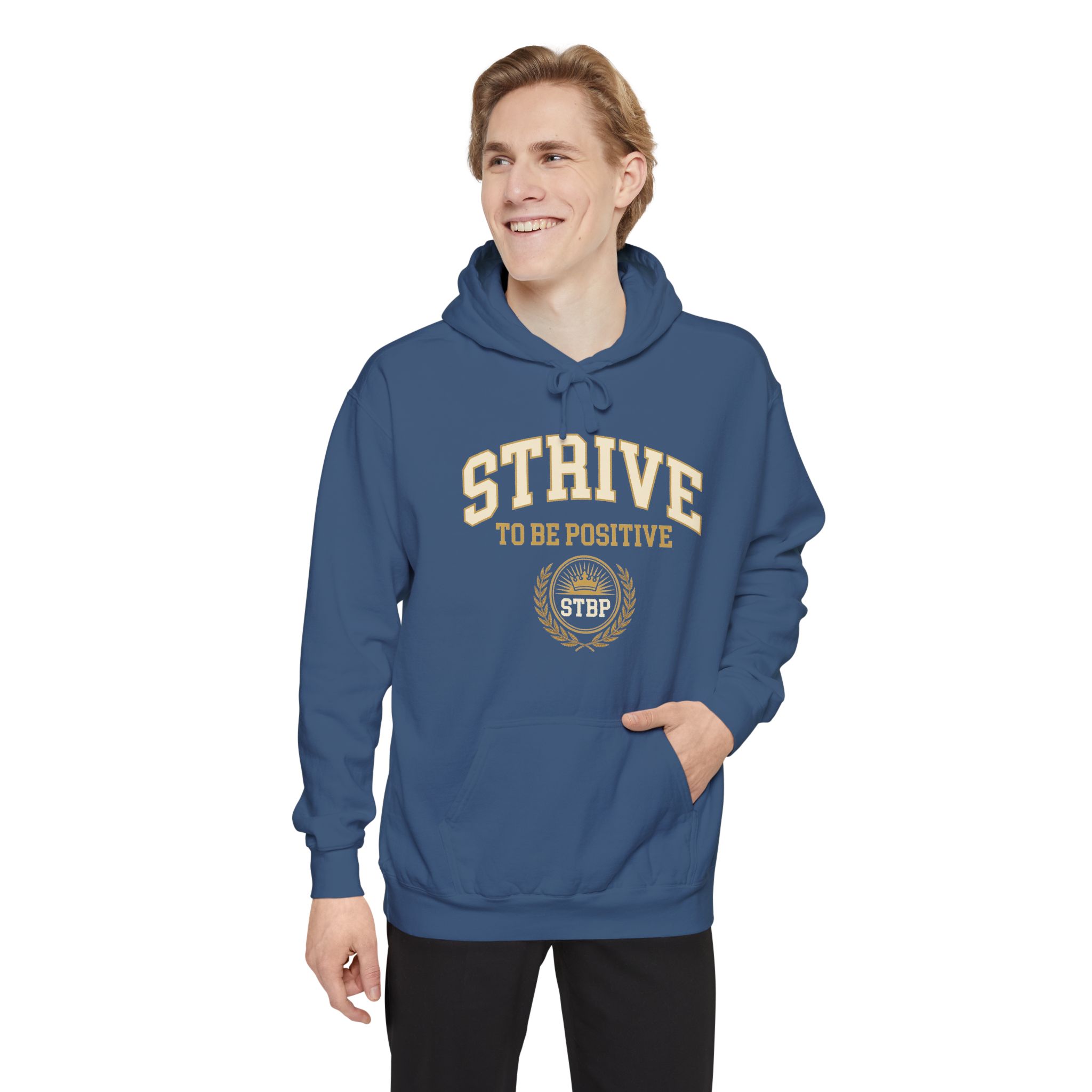 Strive To Be Positive Hoodie | Motivational College Style Sweatshirt - Image 4