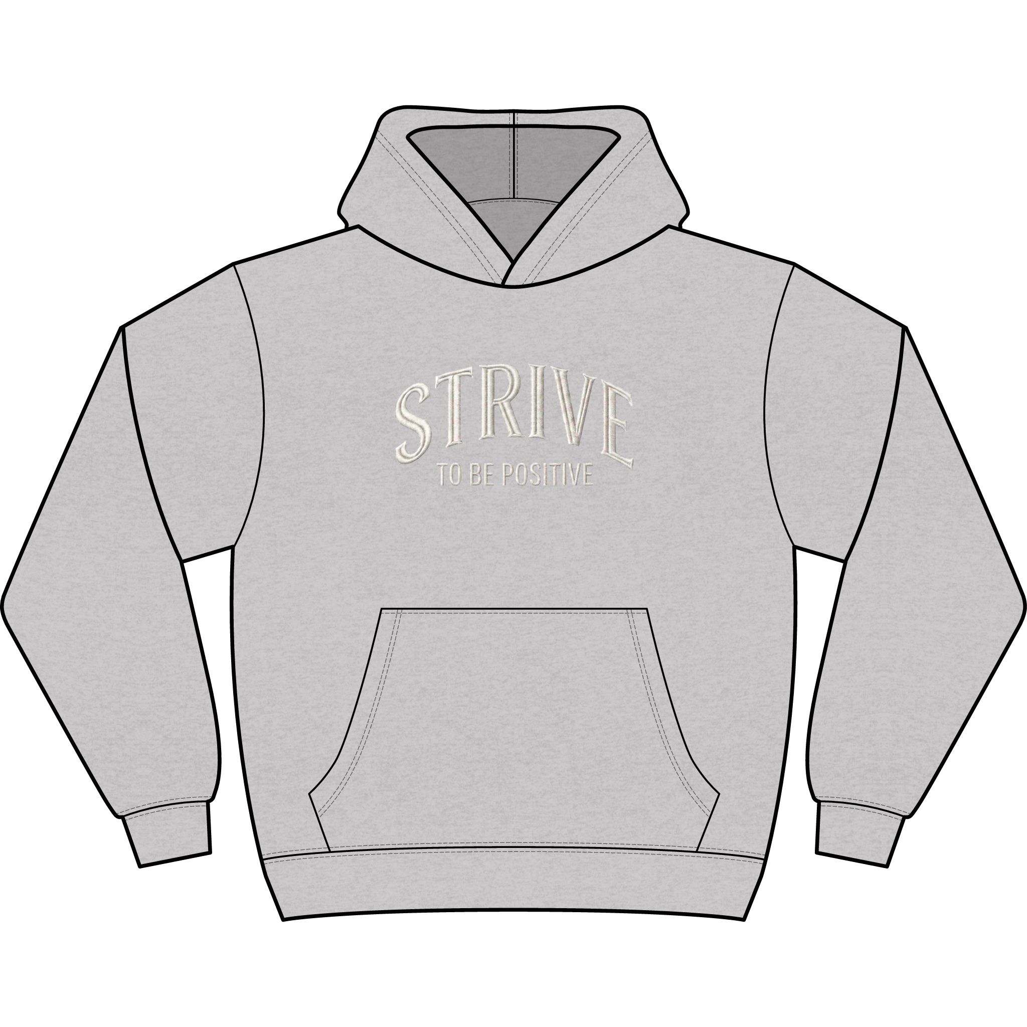 Strive to Be Positive Hoodie | Motivational Script Hoodie - Image 9