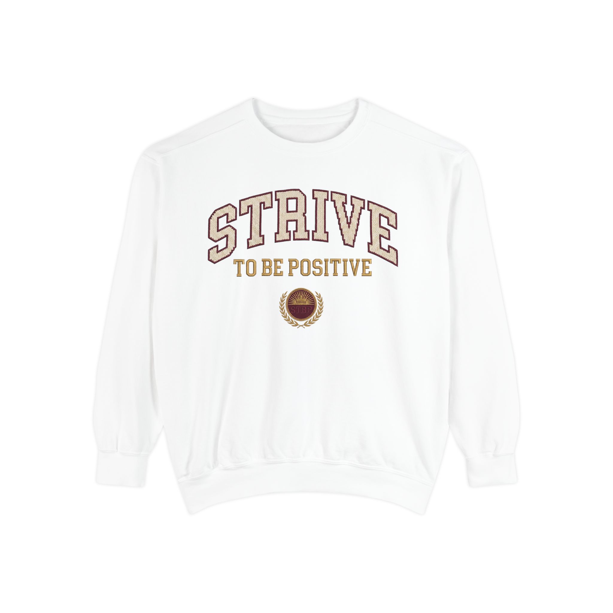 Strive To Be Positive crest sweatshirt | Motivational college style pullover - Image 2