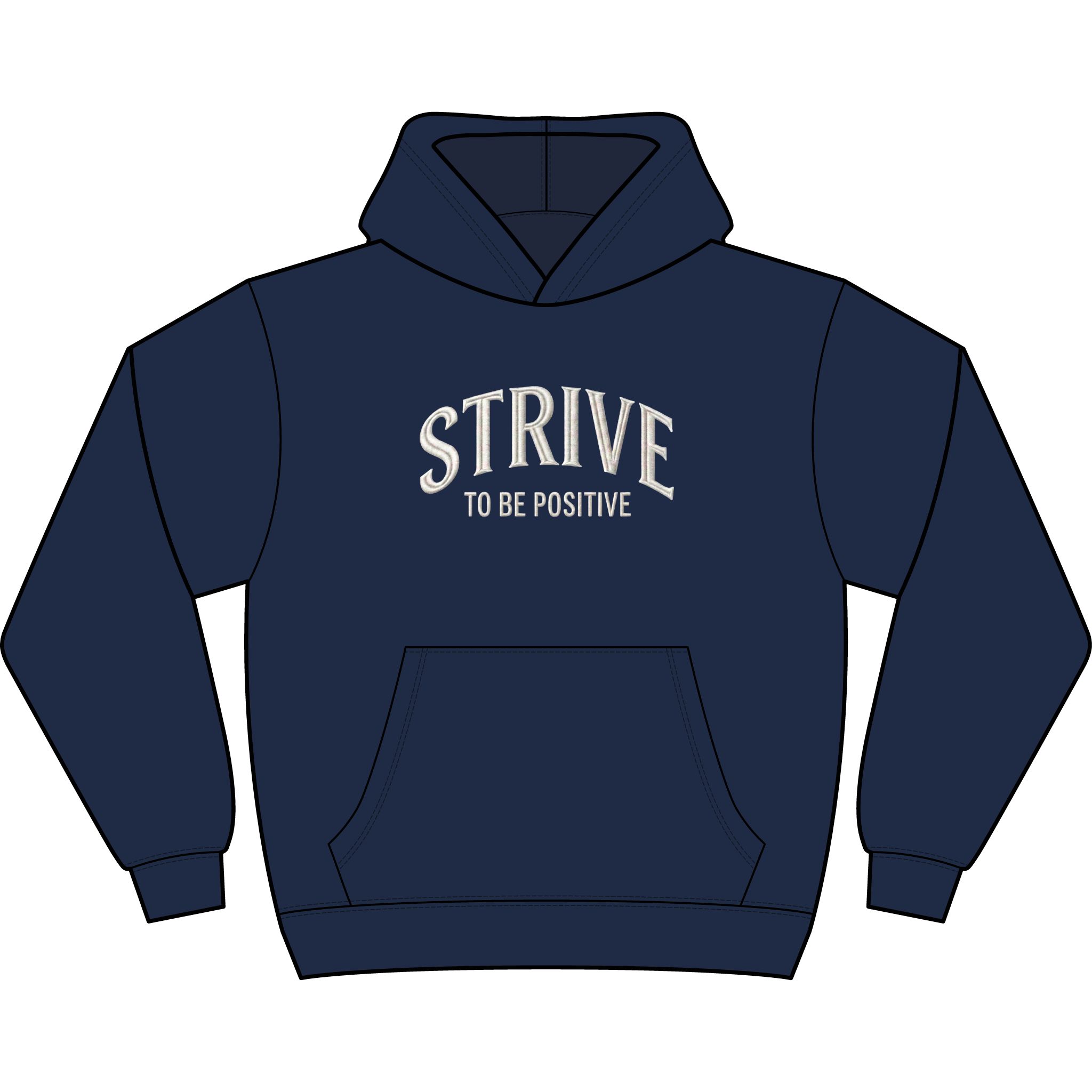 Strive to Be Positive Hoodie | Motivational Script Hoodie - Image 5