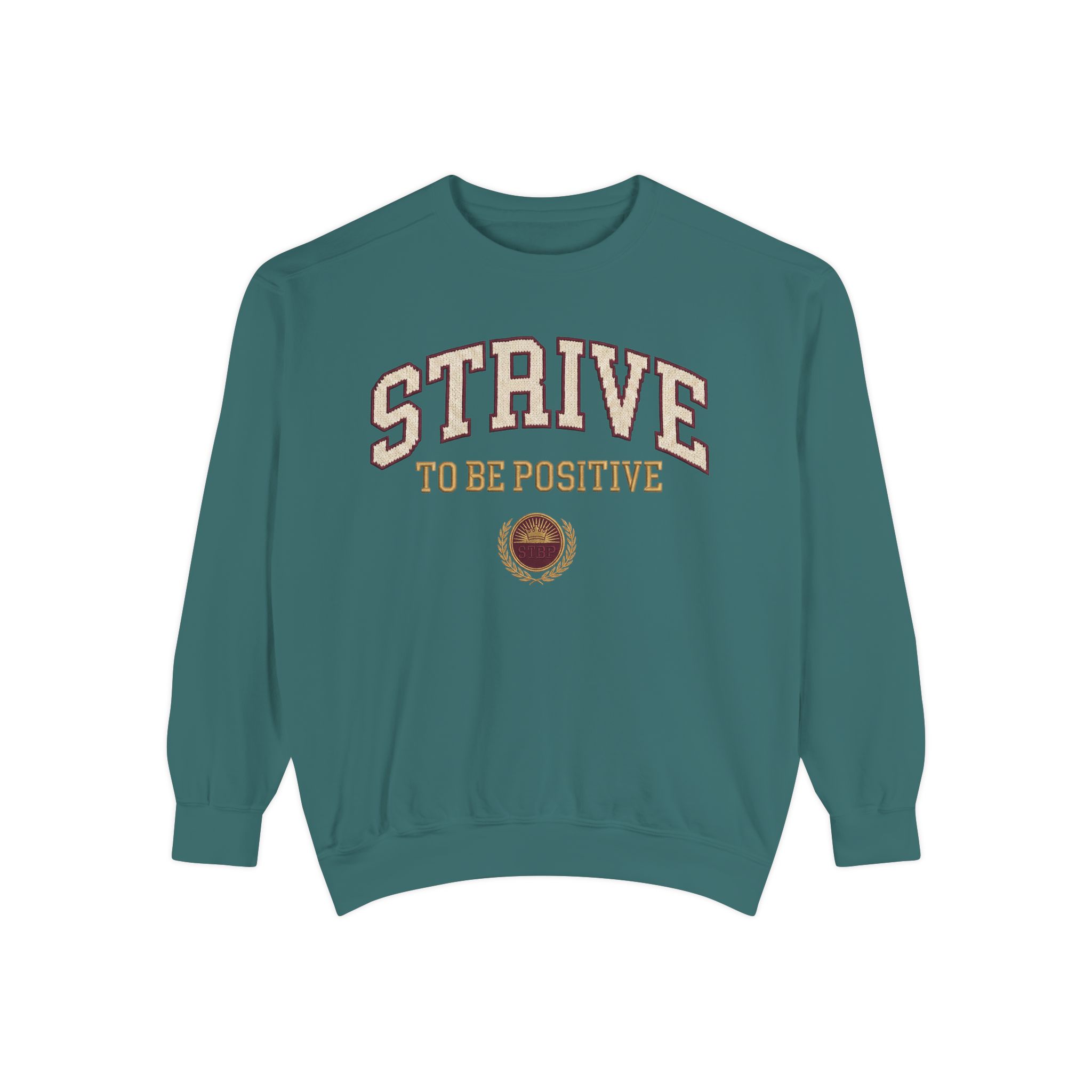 Strive To Be Positive crest sweatshirt | Motivational college style pullover - Image 6