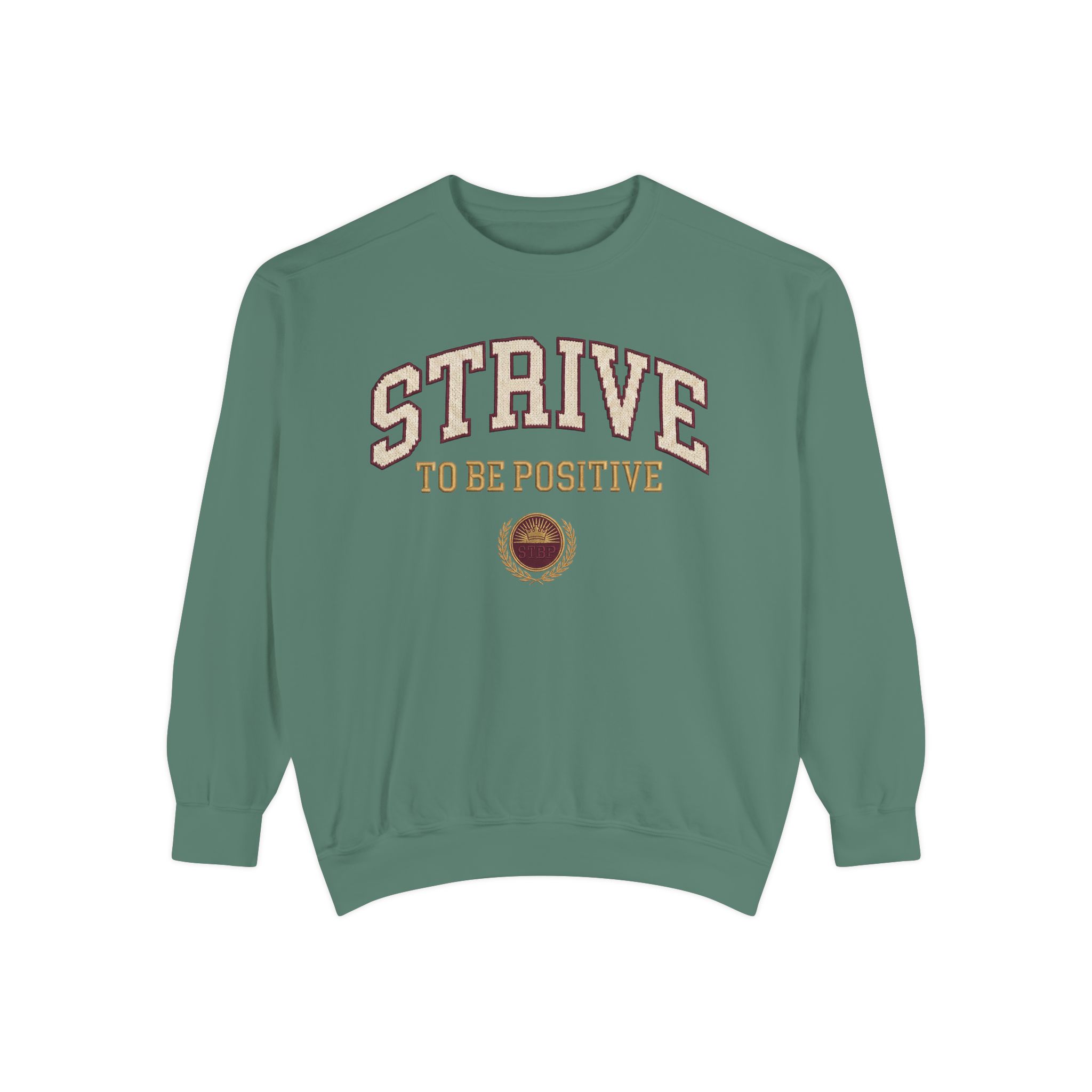 Strive To Be Positive crest sweatshirt | Motivational college style pullover - Image 4