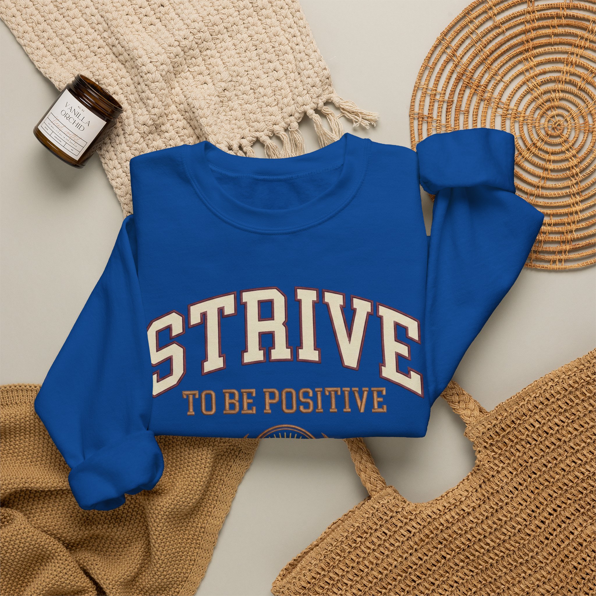 Strive To Be Positive crest sweatshirt | Inspirational Crewneck - Image 4