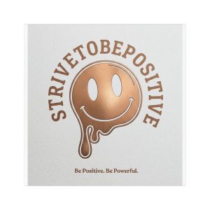 StriveToBePositive Smiley Drip, Car Magnet | Motivational Positive Saying Magnet