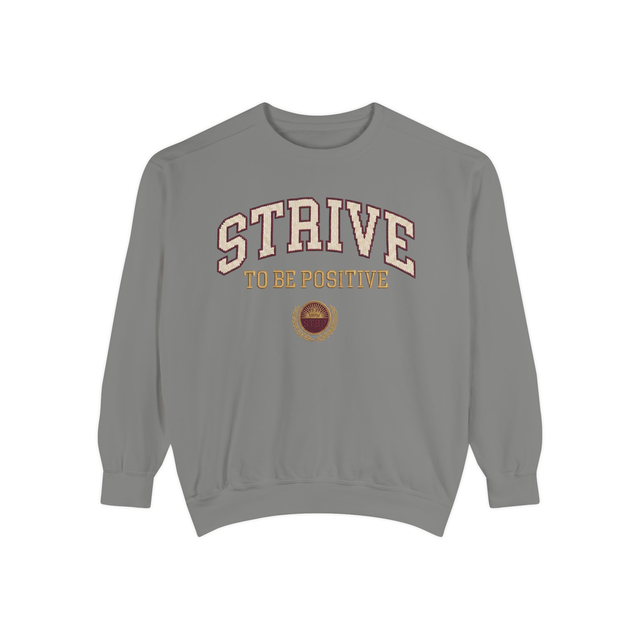 Strive To Be Positive crest sweatshirt | Motivational college style pullover - Image 7