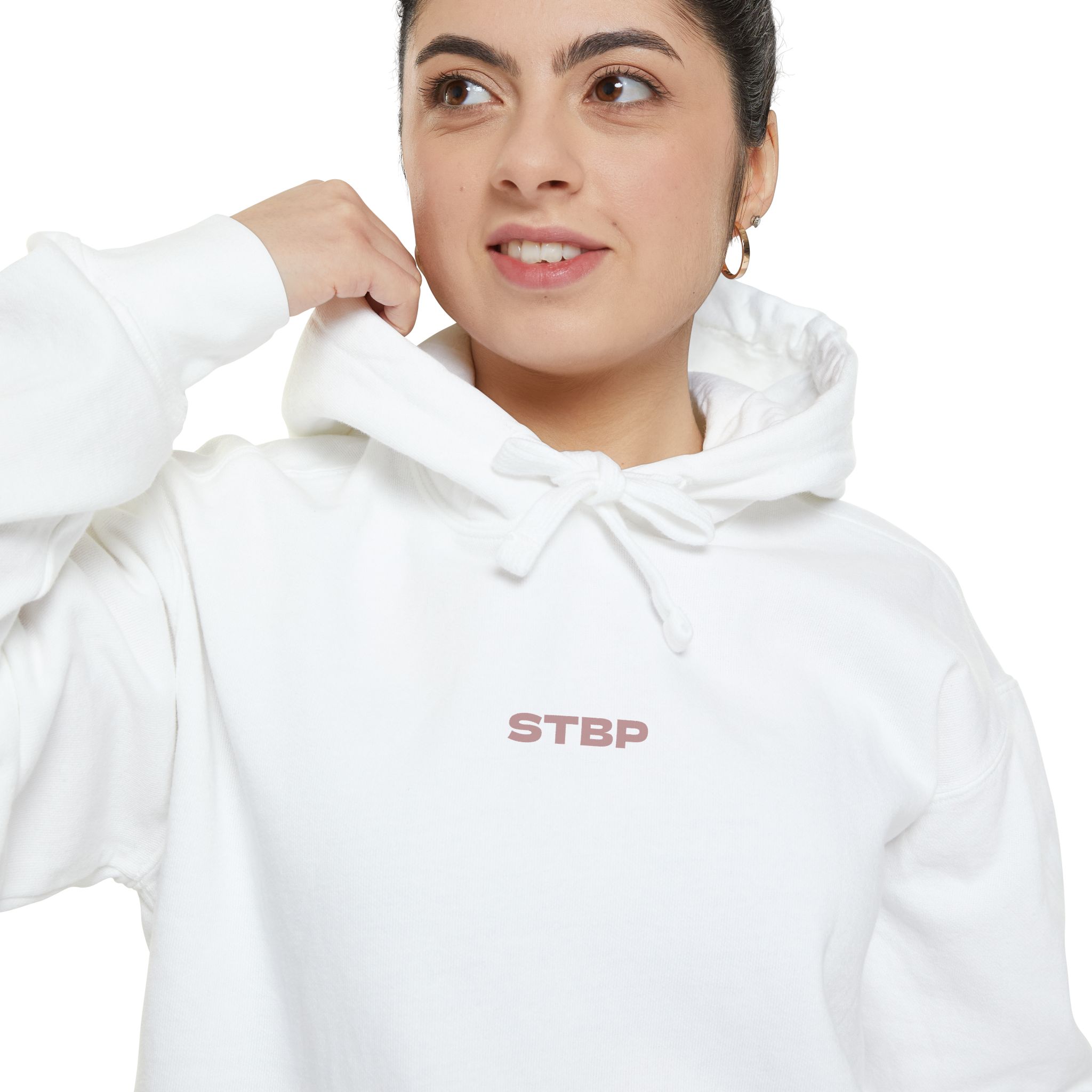 Strive To Be Positive Hoodie — Inspirational White Pullover - Garden - Image 4