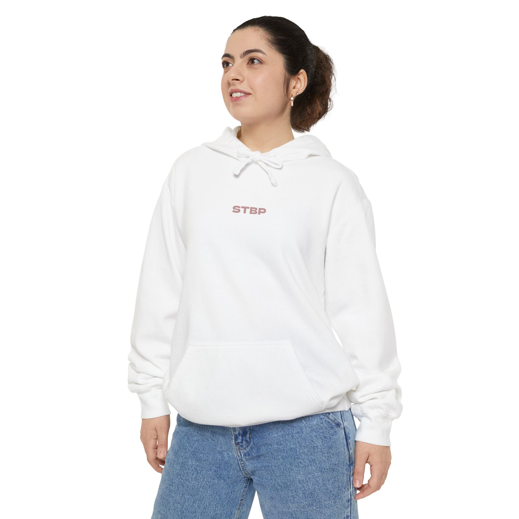 Strive To Be Positive Hoodie — Inspirational White Pullover - Garden - Image 3